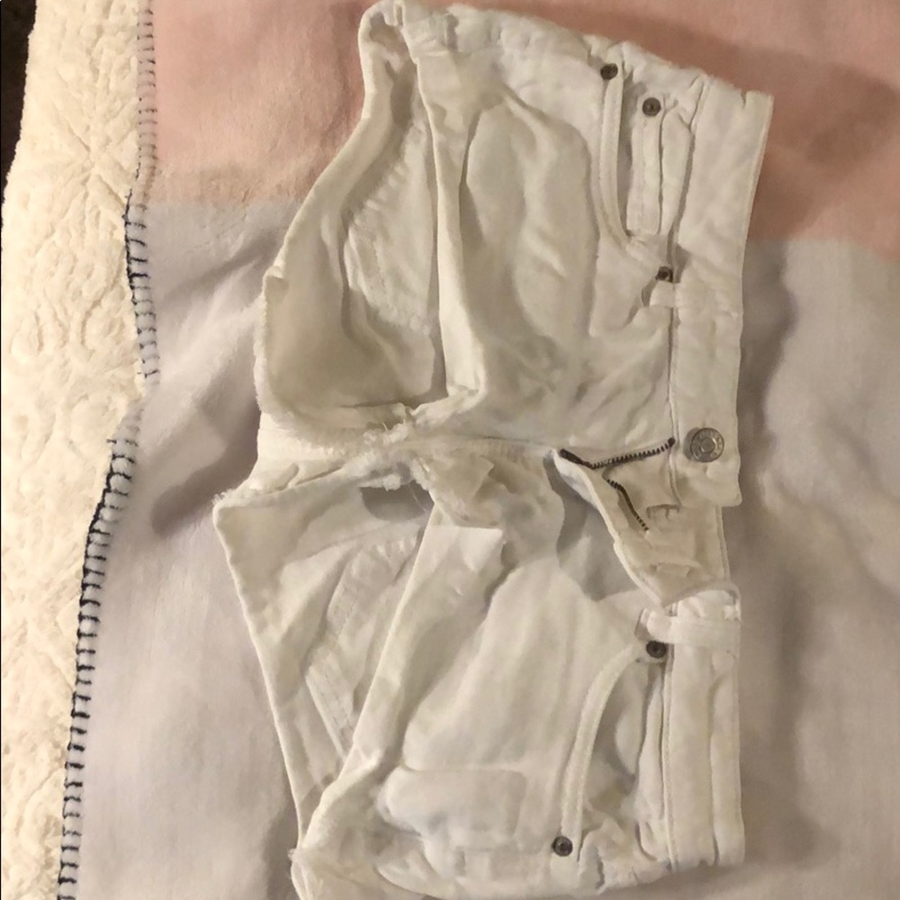 Garage white jean short